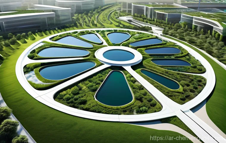 화학공학과 폐기물 처리 - **Prompt:** A state-of-the-art "Green Chemistry" laboratory, bustling with innovative activity. A di...