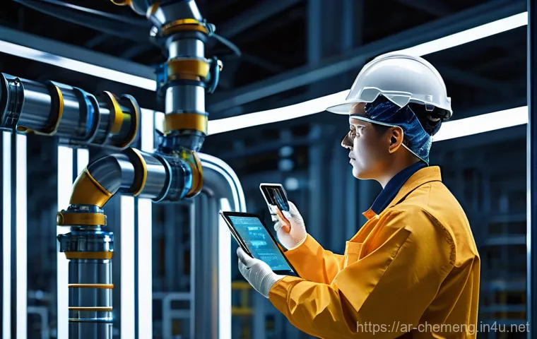 화학공학 데이터 분석 및 AI 활용 - **Prompt:** A highly detailed, realistic image of a female chemical engineer (adult, wearing a clean...